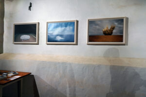 3 oilpaintings on wall