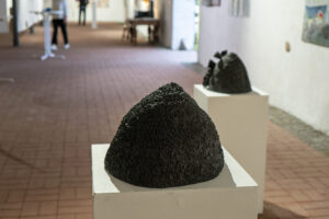 2 ceramics, black, abstract